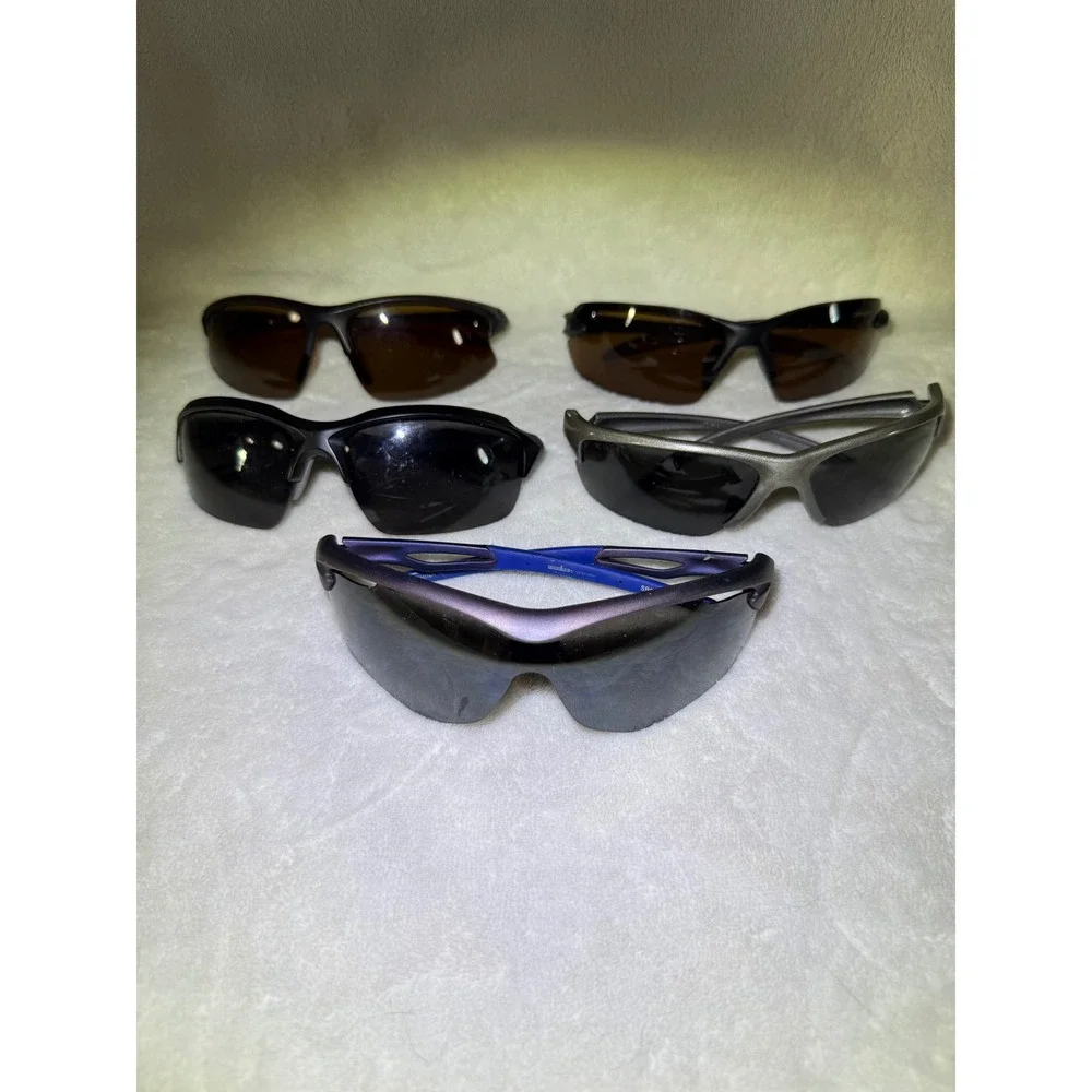 Unbranded Sunglasses Men OS Multi‎ Sport Wrap Around Athletic 5 Pair Lot